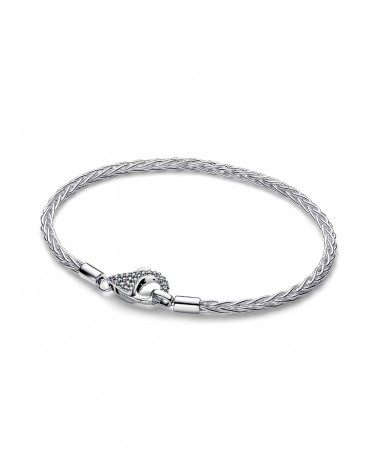 Pulsera Pandora Moments Cadena de Espiga con Cierre en Pavé 594462C01