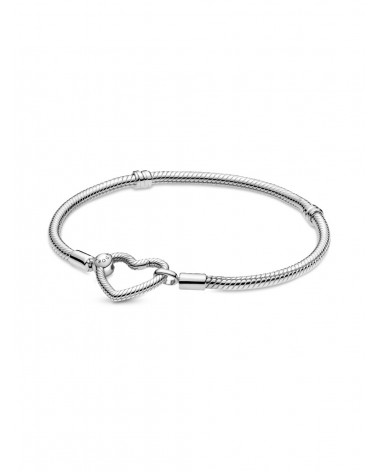 Pulsera Pandora Cadena de Serpiente con Cierre de Corazón 599539C00