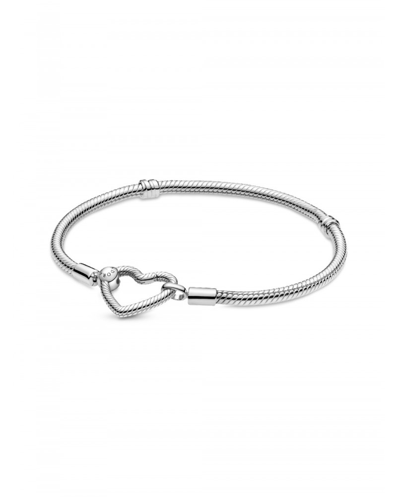Pulsera Pandora Cadena de Serpiente con Cierre de Corazón 599539C00