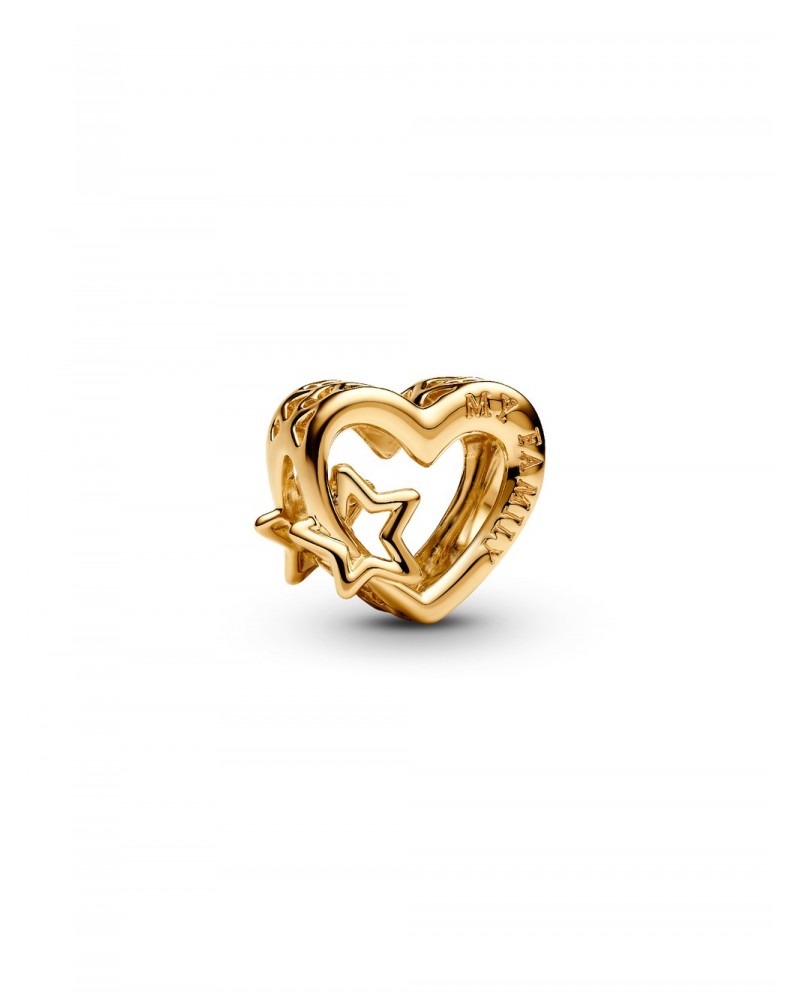 Charm Pandora Familia Corazón y Estrella en Filigrana 762829C00