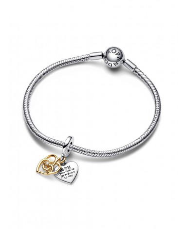 Charm Pandora Colgante Doble Grabable Mama con un Diamante Sintético Creado en Laboratorio 763237C01 - foto 3