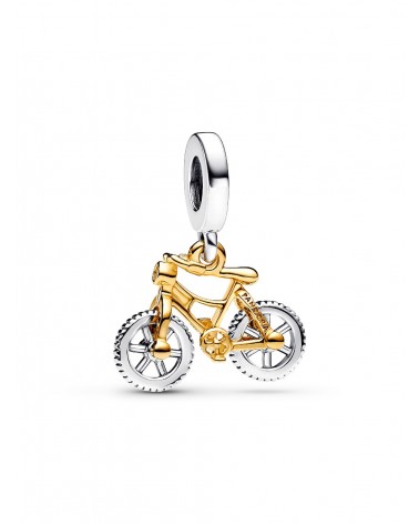Charm Pandora Colgante Ruedas de Bicicleta Girando en Dos Tonos 763354C01