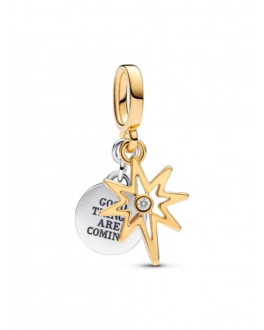 Charm Pandora Colgante Grabable Estrella Polar con diamante sintético creado en laboratorio 763588C01