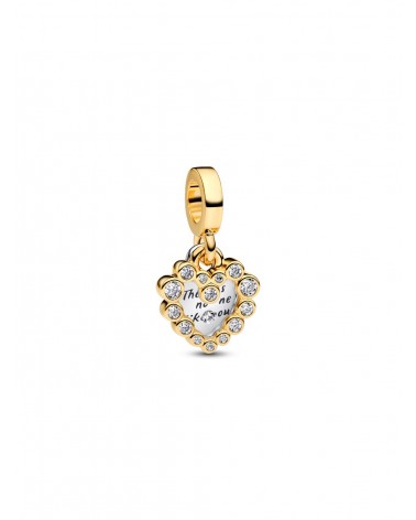 Charm Pandora Colgante Doble Corazón Brillante 763765C01