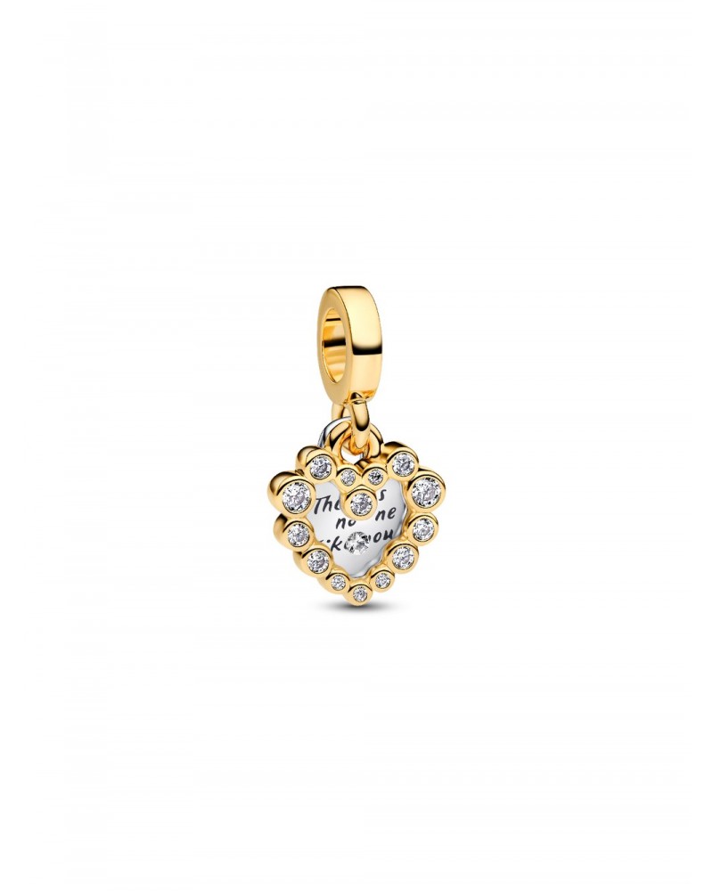 Charm Pandora Colgante Doble Corazón Brillante 763765C01