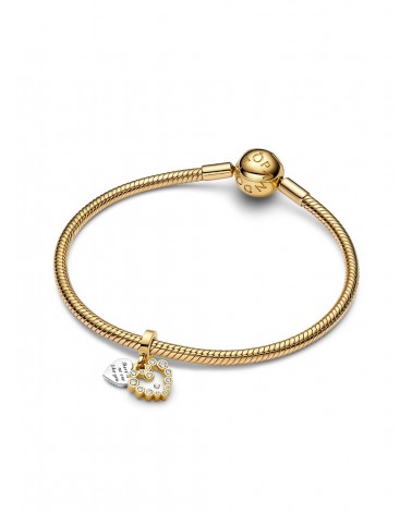 Charm Pandora Colgante Doble Corazón Brillante 763765C01 - foto 3