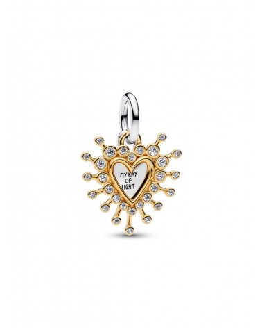 Charm Pandora Colgante Doble Corazón Radiante 764141C01