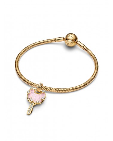 Charm Pandora Colgante Grande Llave Amor Rosa Opalescente 764349C01 - foto 3