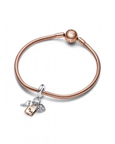 Charm Pandora Colgante Triple Llave, Candado y Corazón en Dos Tonos 782506C01 - foto 3