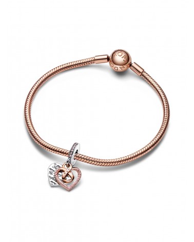 Charm Pandora Colgante Doble Corazón Infinito en Dos Tonos 782641C01 - foto 3