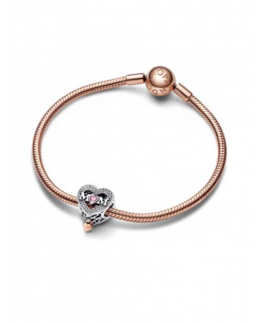 Charm Pandora Mamá y Corazón en Filigrana en Dos Tonos 782653C01 - foto 3