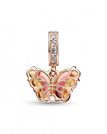 Charm Pandora Colgante de Cristal de Murano Rosa y Amarillo Mariposa 782698C01 - foto 2