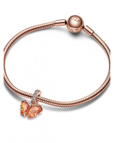 Charm Pandora Colgante de Cristal de Murano Rosa y Amarillo Mariposa 782698C01 - foto 3