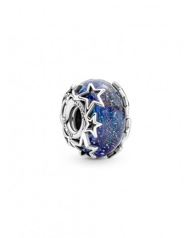 Charm Pandora de Cristal de Murano Galaxia y Estrellas 790015C00
