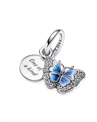 Charm Pandora Colgante Doble Mariposa Azul y Cita 790757C01 - foto 2