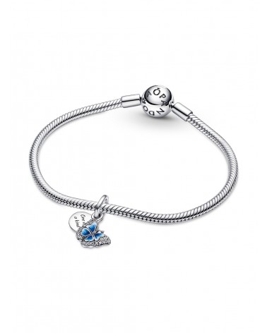 Charm Pandora Colgante Doble Mariposa Azul y Cita 790757C01 - foto 3