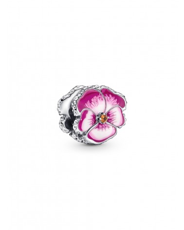 Charm Pandora Flor Pensamiento Rosa 790777C01