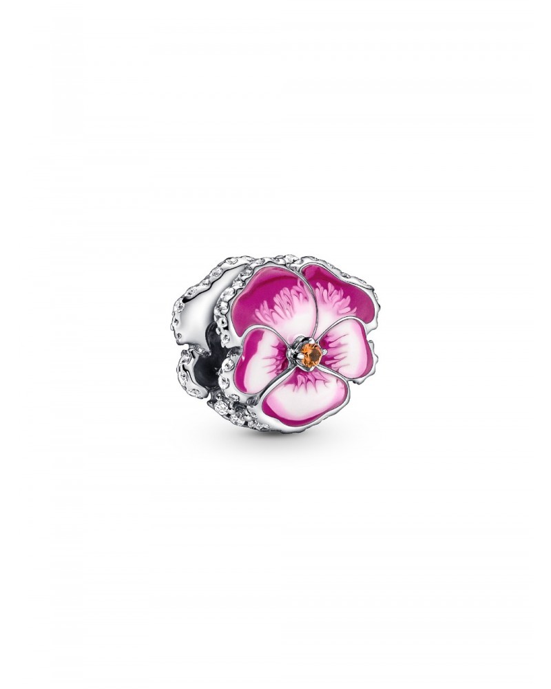 Charm Pandora Flor Pensamiento Rosa 790777C01