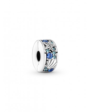 Charm Pandora de Clip Concha y Estrella de Mar Tropical 791678C01