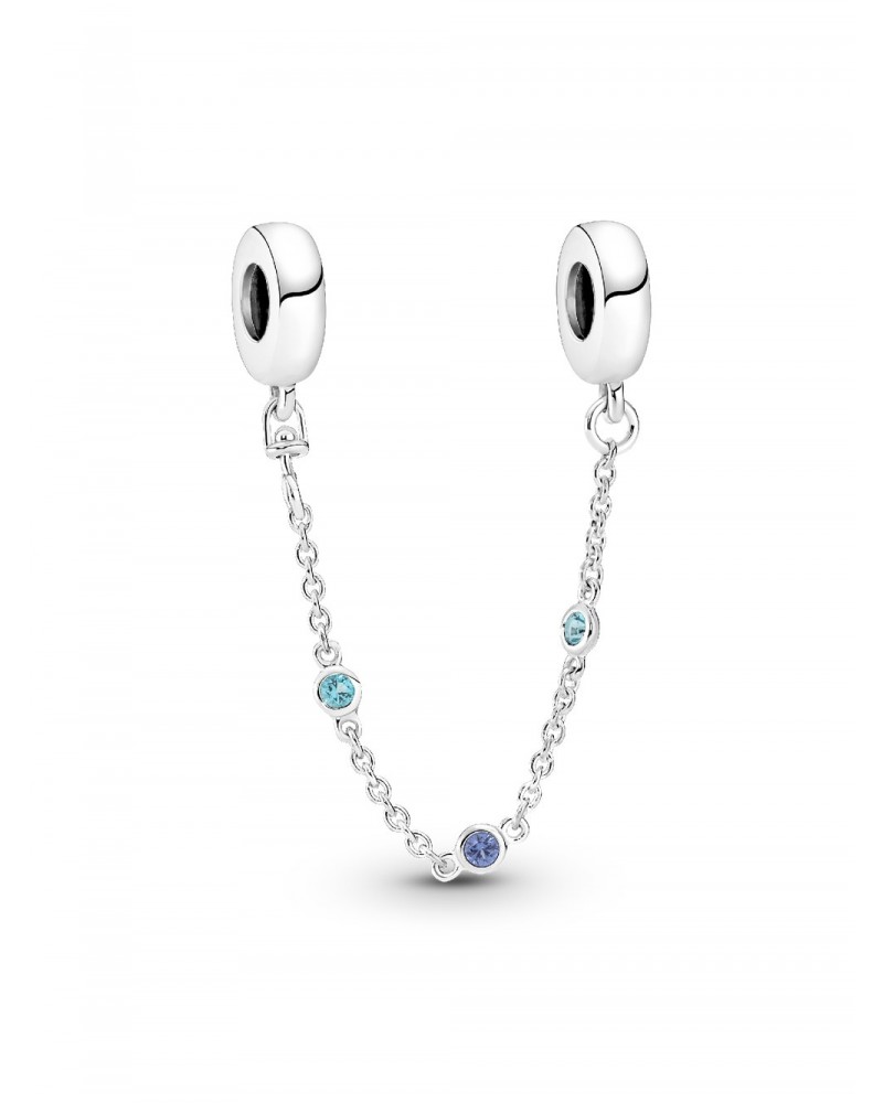 Cadena Pandora de Seguridad Tres Gemas Azules 791688C01