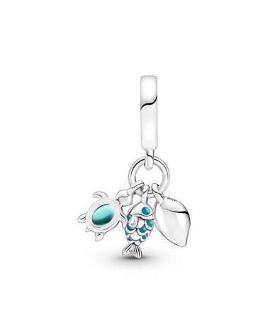 Charm Pandora Colgante Triple Pez, Tortuga Marina y Concha 791697C01 - foto 2