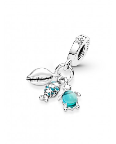 Charm Pandora Colgante Triple Pez, Tortuga Marina y Concha 791697C01 - foto 3