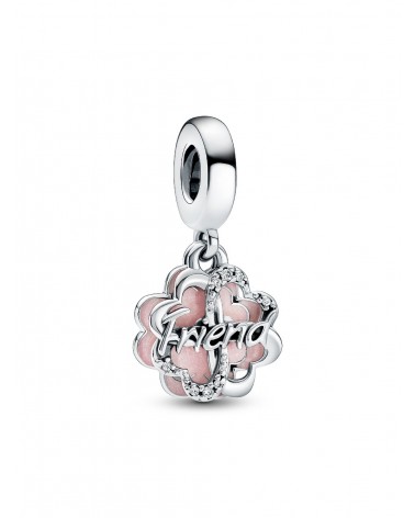 Charm Pandora Colgante Doble Trébol de Cuatro Hojas de la Amistad 792245C01