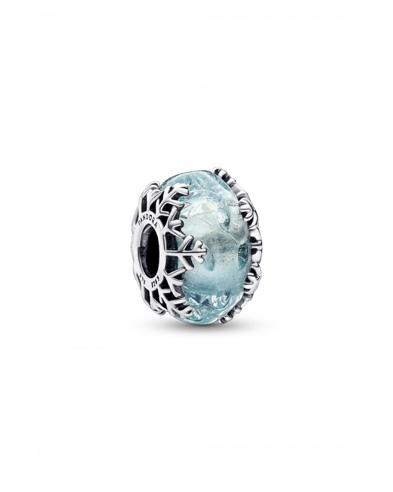 Charm Pandora de Murano Copo de Nieve Azul Invernal 792377C00