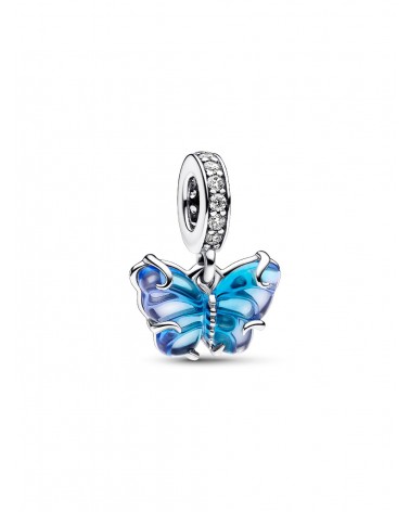 Charm Pandora Colgante Mariposa de Cristal de Murano Azul 792698C01