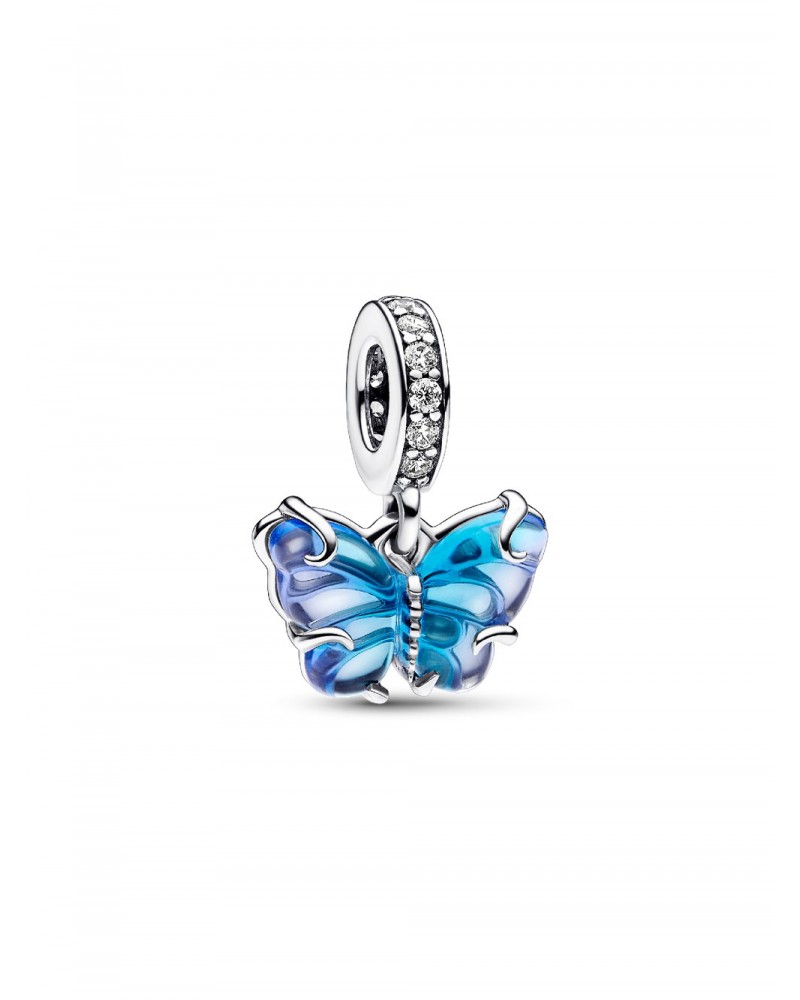 Charm Pandora Colgante Mariposa de Cristal de Murano Azul 792698C01