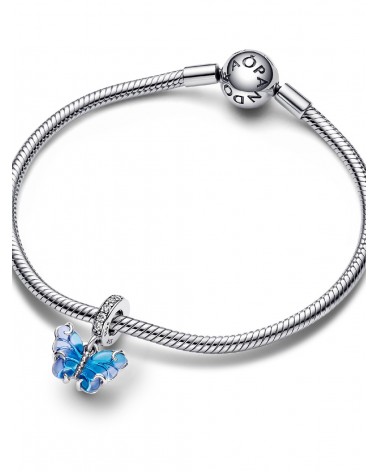 Charm Pandora Colgante Mariposa de Cristal de Murano Azul 792698C01 - foto 2