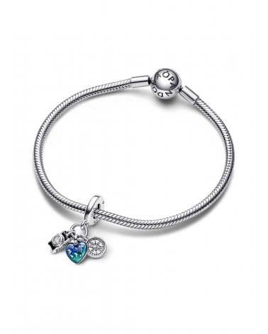 Charm Pandora Colgante Triple Cámara, Corazón y Brújula 792703C01 - foto 2