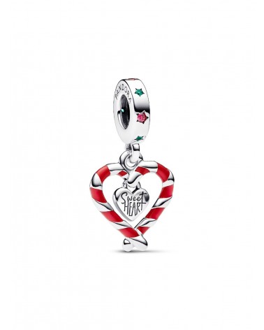 Charm Pandora Colgante Corazón Bastón Caramelo Doble de Navidad 792822C01