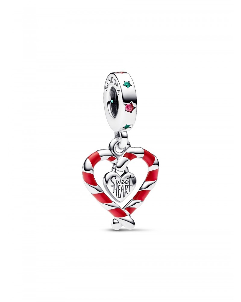 Charm Pandora Colgante Corazón Bastón Caramelo Doble de Navidad 792822C01