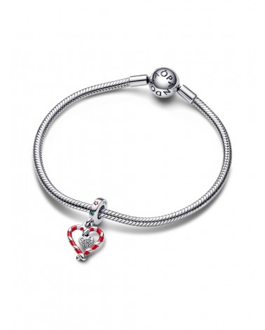 Charm Pandora Colgante Corazón Bastón Caramelo Doble de Navidad 792822C01 - foto 3