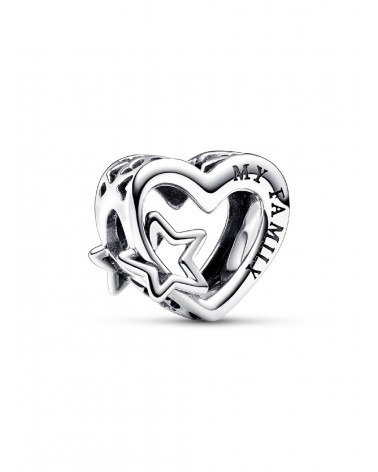 Charm Pandora Corazón en filigrana Familia y Estrella 792829C00
