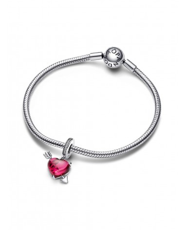 Charm Pandora Colgante Corazón y Flecha Cristal de Murano Rojo 793085C01 - foto 2