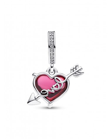 Charm Pandora Colgante Corazón y Flecha Cristal de Murano Rojo 793085C01 - foto 3