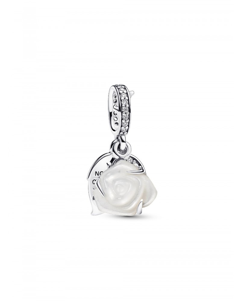 Charm Pandora Colgante Doble Rosa Blanca Floreciendo 793200C01
