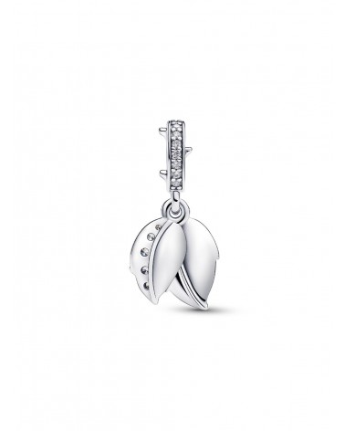 Charm Pandora Colgante Doble Rosa Blanca Floreciendo 793200C01 - foto 3