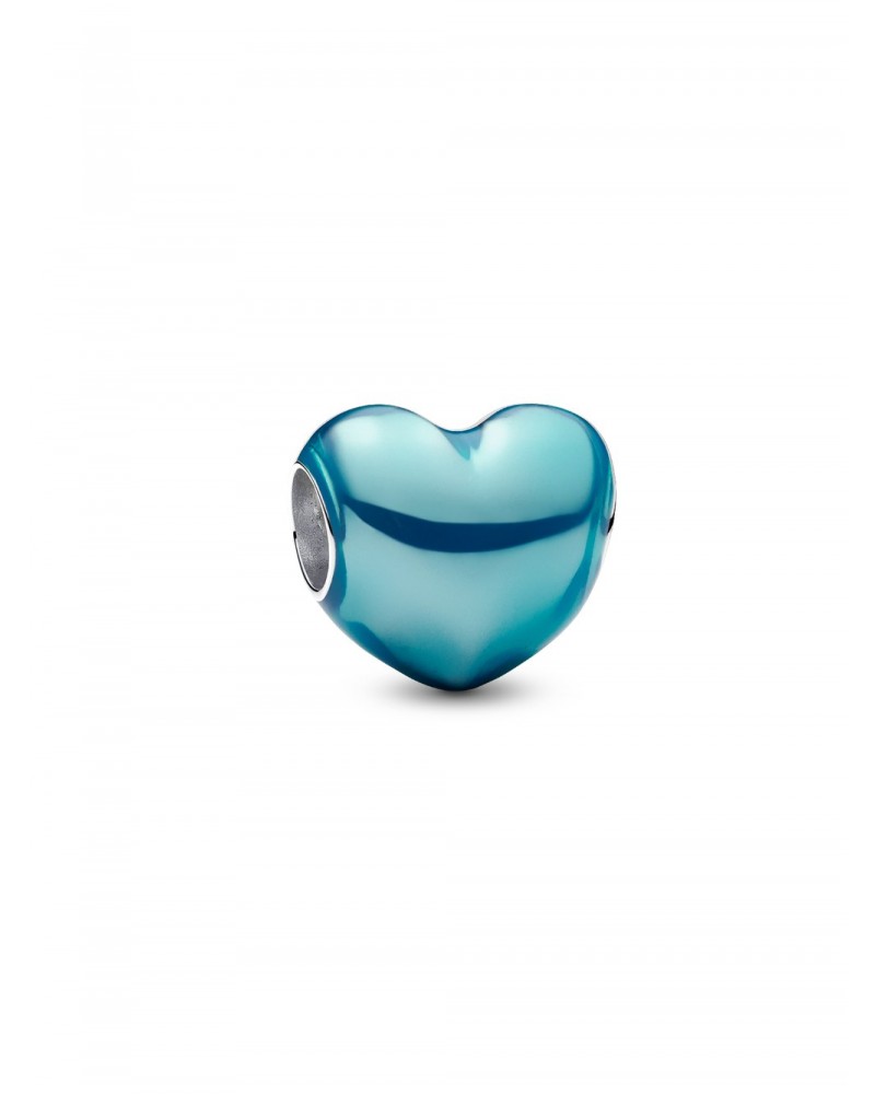 Charm Pandora Corazón Metálico Azul Cielo 793337C06