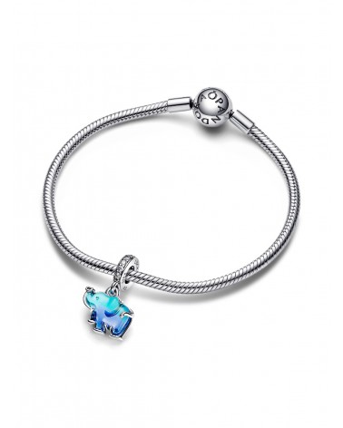 Charm Pandora Colgante de Cristal de Murano Azul Elefante 793339C01 - foto 2