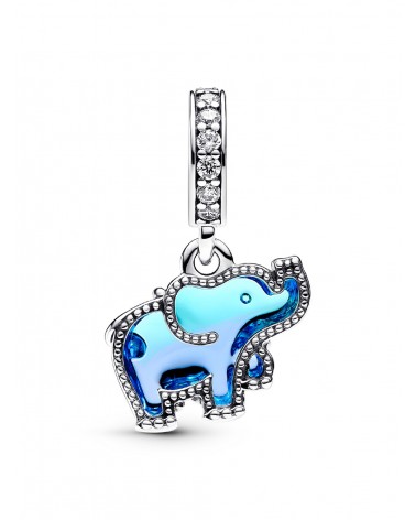 Charm Pandora Colgante de Cristal de Murano Azul Elefante 793339C01 - foto 3