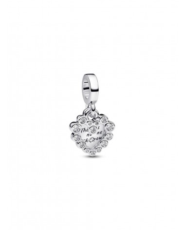 Charm Pandora Colgante Doble Corazón Brillante 793765C01