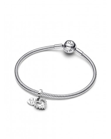 Charm Pandora Colgante Doble Corazón Brillante 793765C01 - foto 3