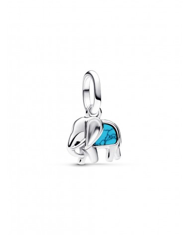 Charm Pandora Mini Colgante Elefante Azul Turquesa 793858C01