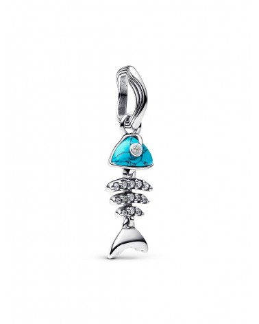 Charm Pandora Colgante Espina Pez Color Turquesa 793894C01