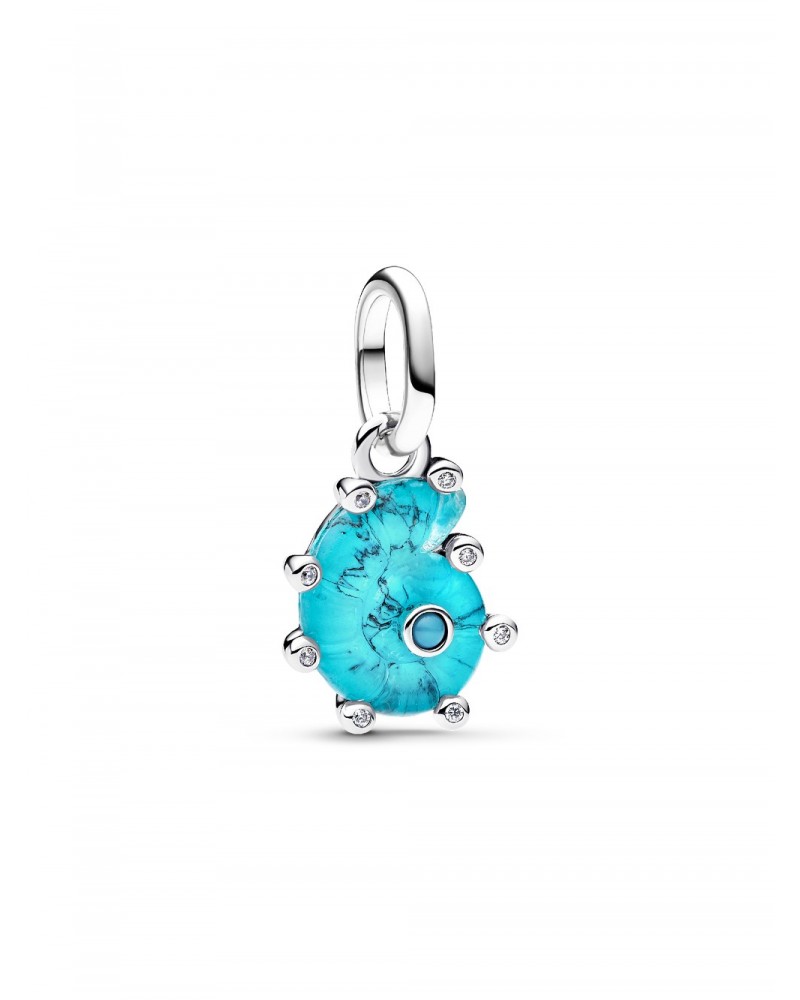 Charm Pandora Colgante Caracola de Cristal de Murano Azul 793900C01