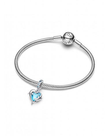Charm Pandora Colgante Delfines de Cristal de Murano Azul 793924C01 - foto 2