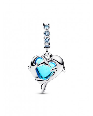 Charm Pandora Colgante Delfines de Cristal de Murano Azul 793924C01 - foto 3